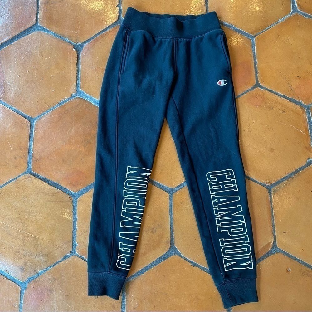 Champion Reverse Weave Sweatpants Women XS Logo Embroidered C Joggers Athleisure